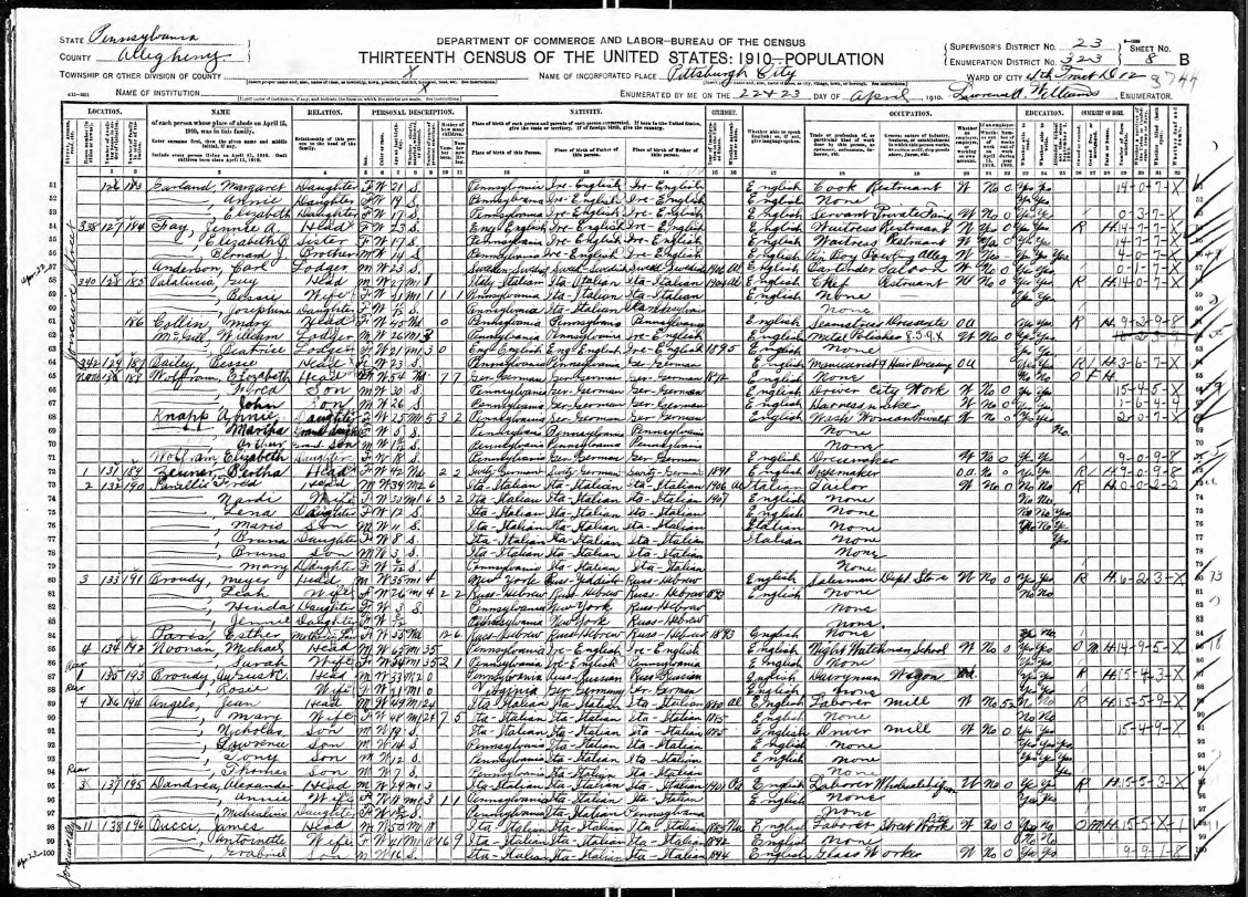 1910 Census Page 1